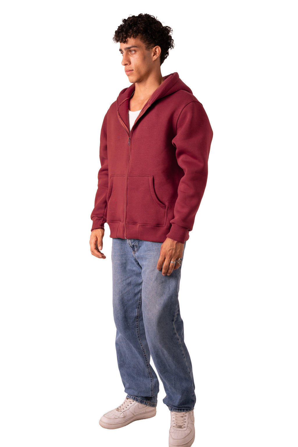 Zip Up Jacket - Burgundy