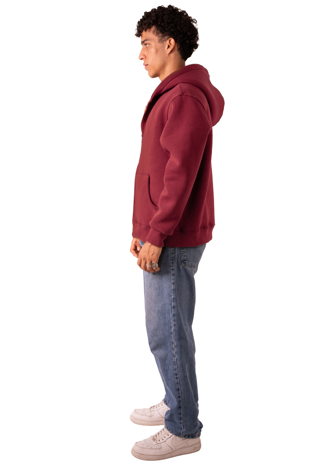Zip Up Jacket - Burgundy