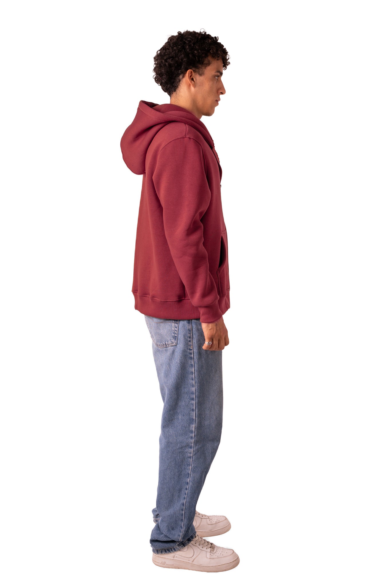 Zip Up Jacket - Burgundy