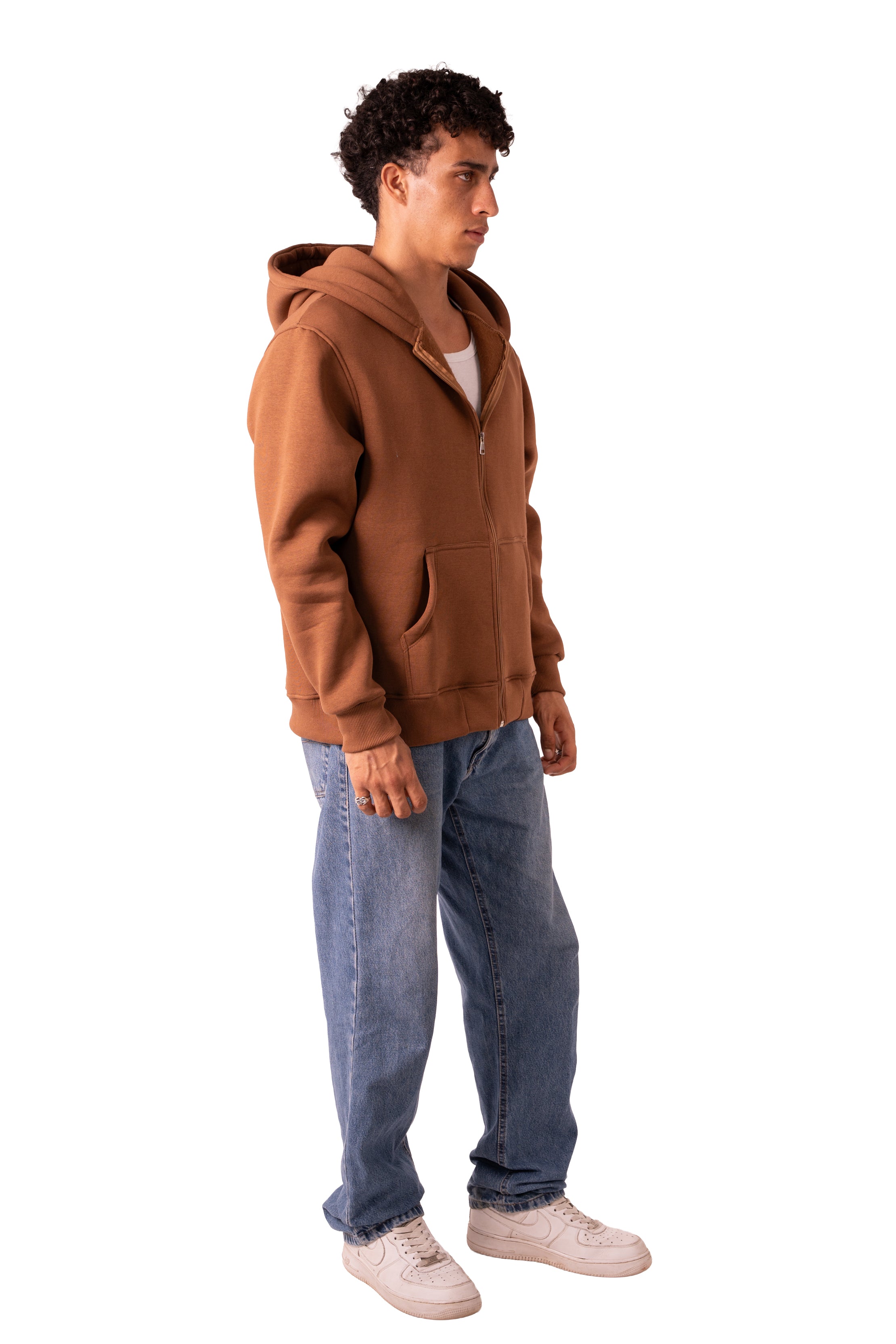 Zip Up Jacket - Cocoa Brown