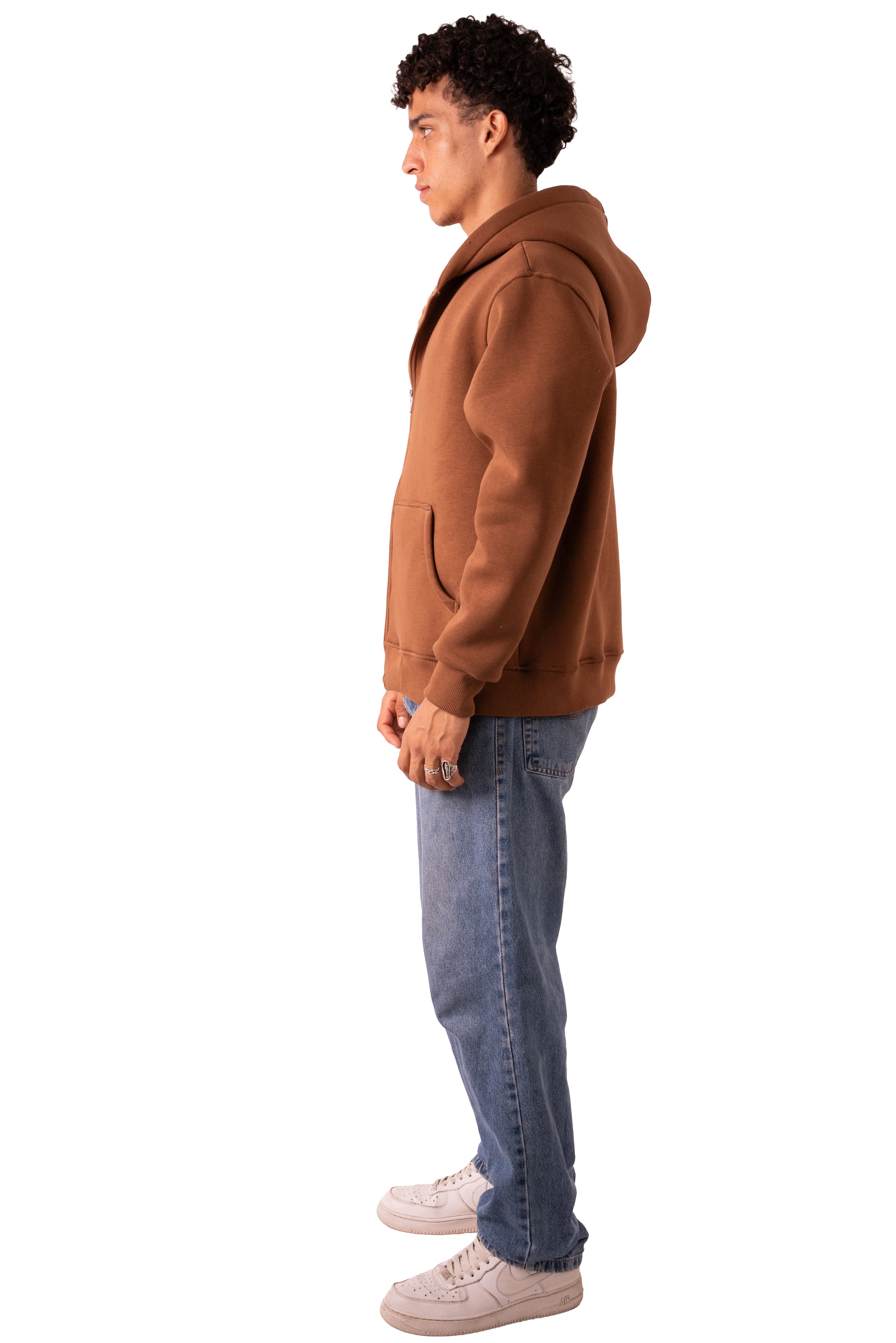 Zip Up Jacket - Cocoa Brown