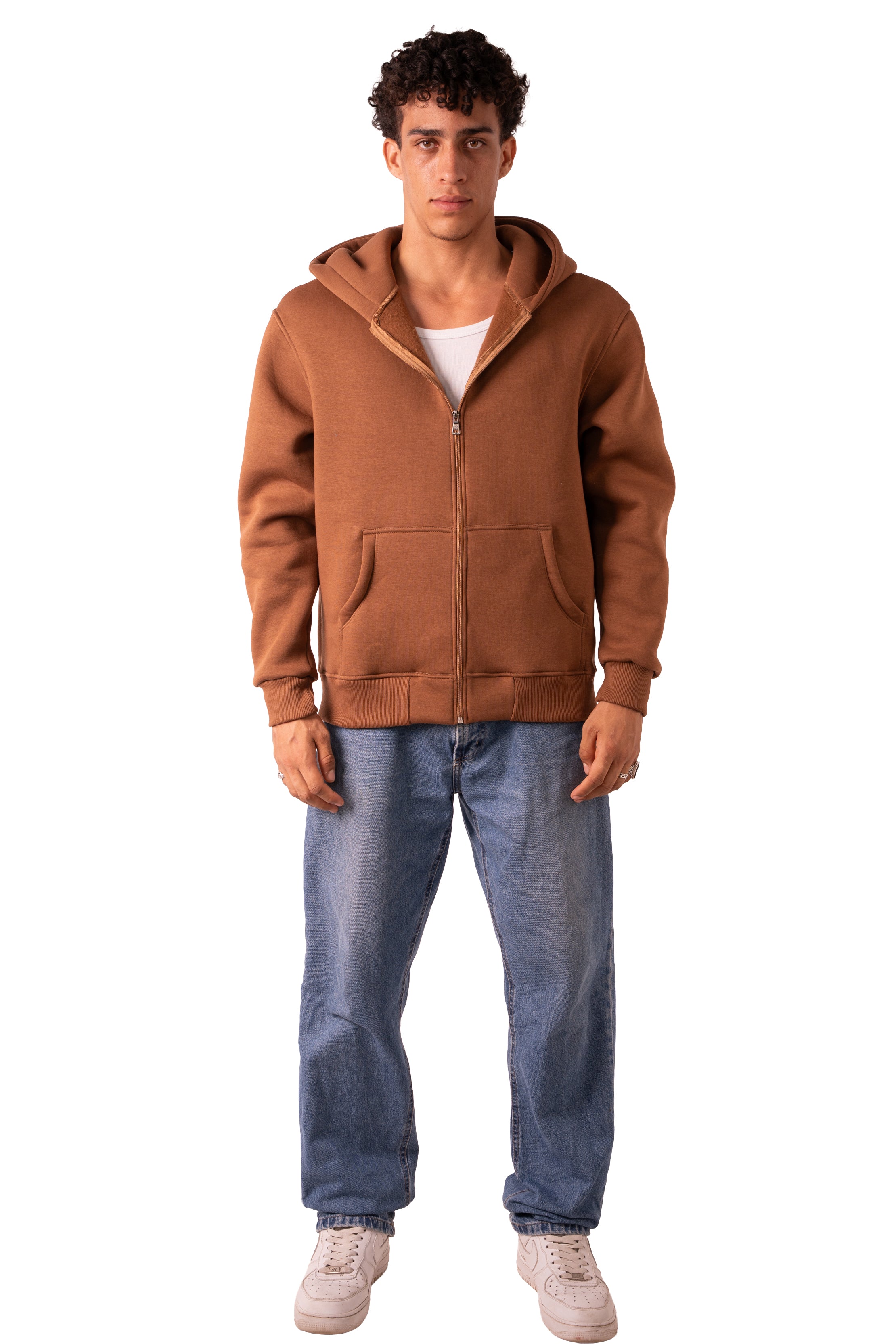 Zip Up Jacket - Cocoa Brown