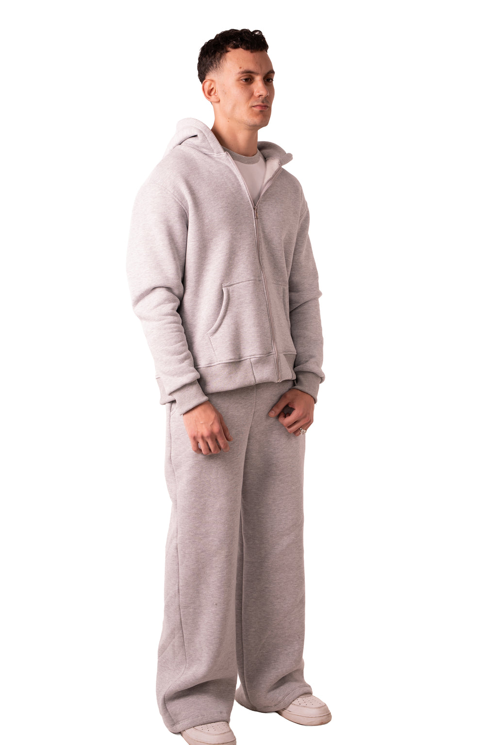 Zip Up Jacket - Light grey