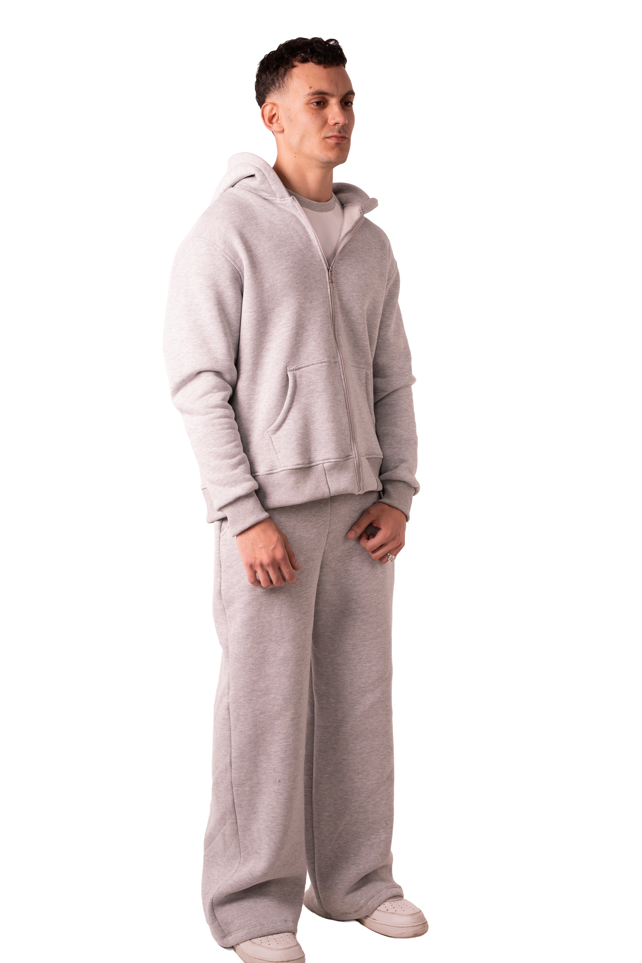 Zip Up Jacket - Light grey