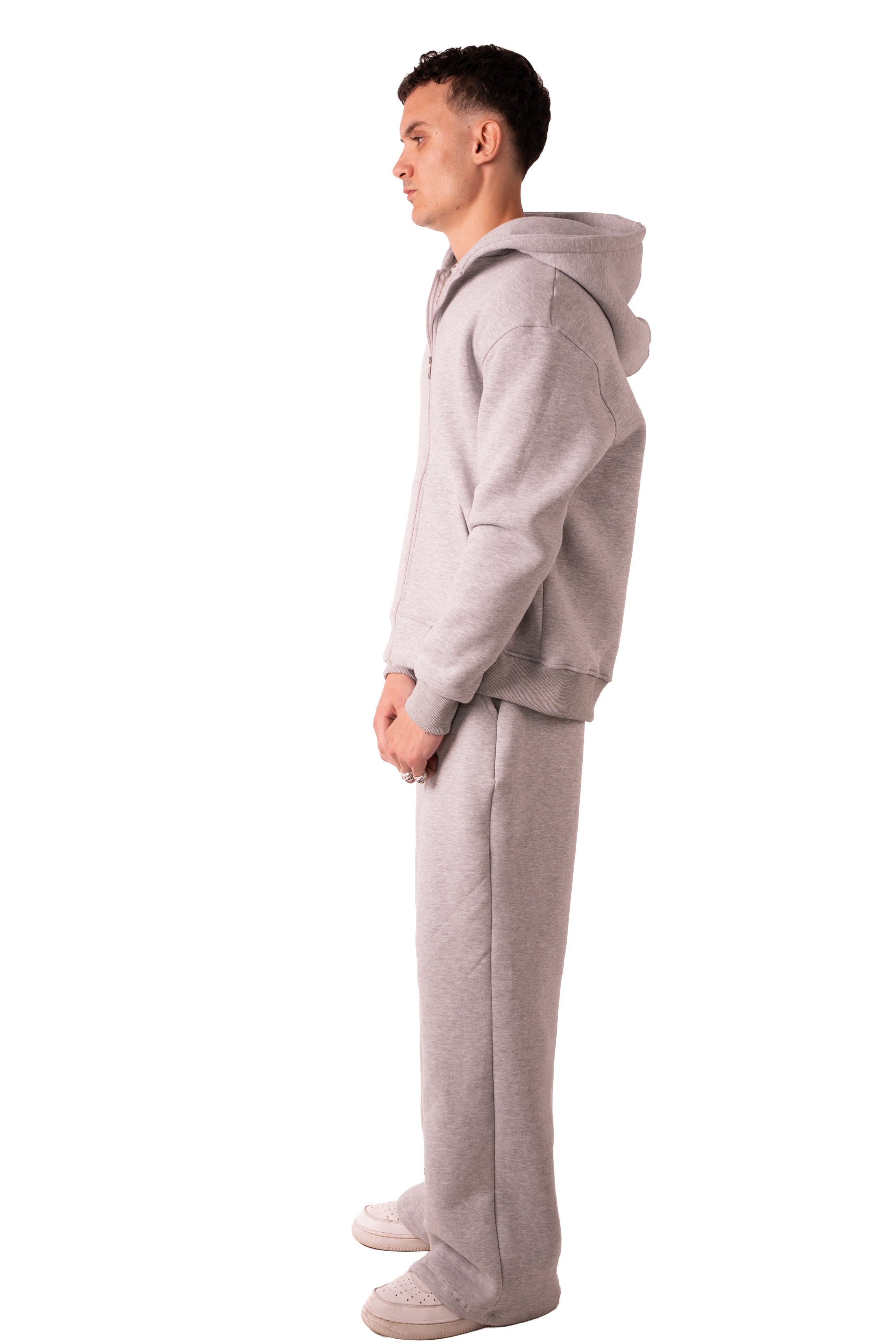 Zip Up Jacket - Light grey