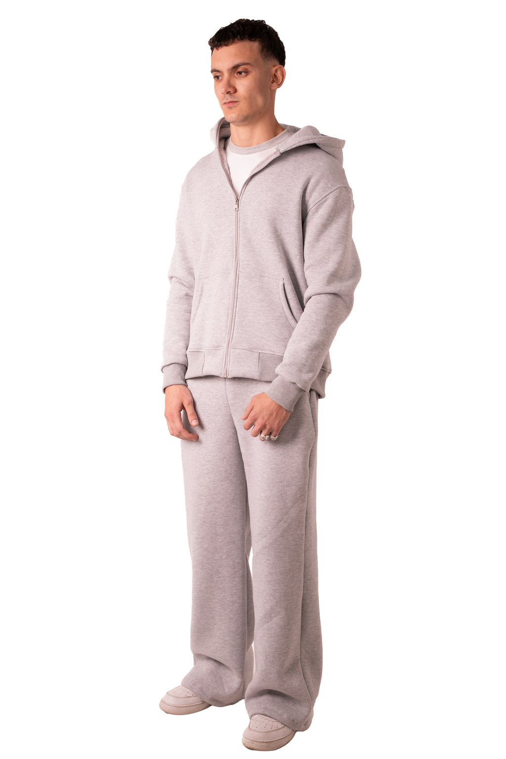 Zip Up Jacket - Light grey