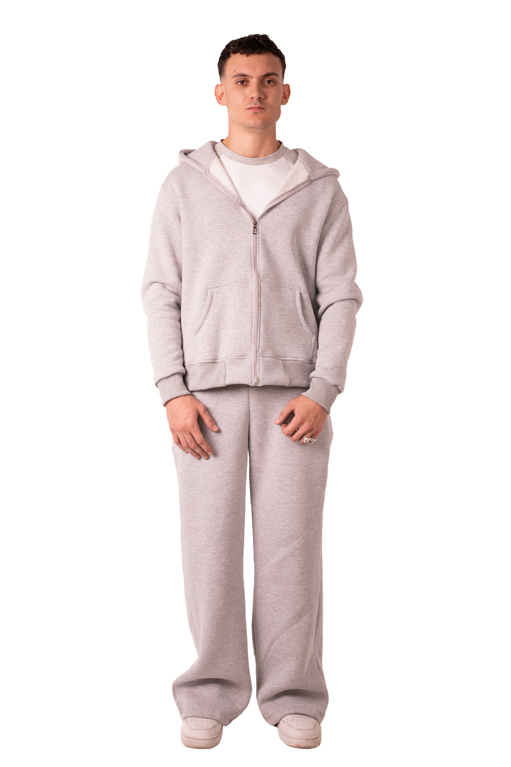 Zip Up Jacket - Light grey