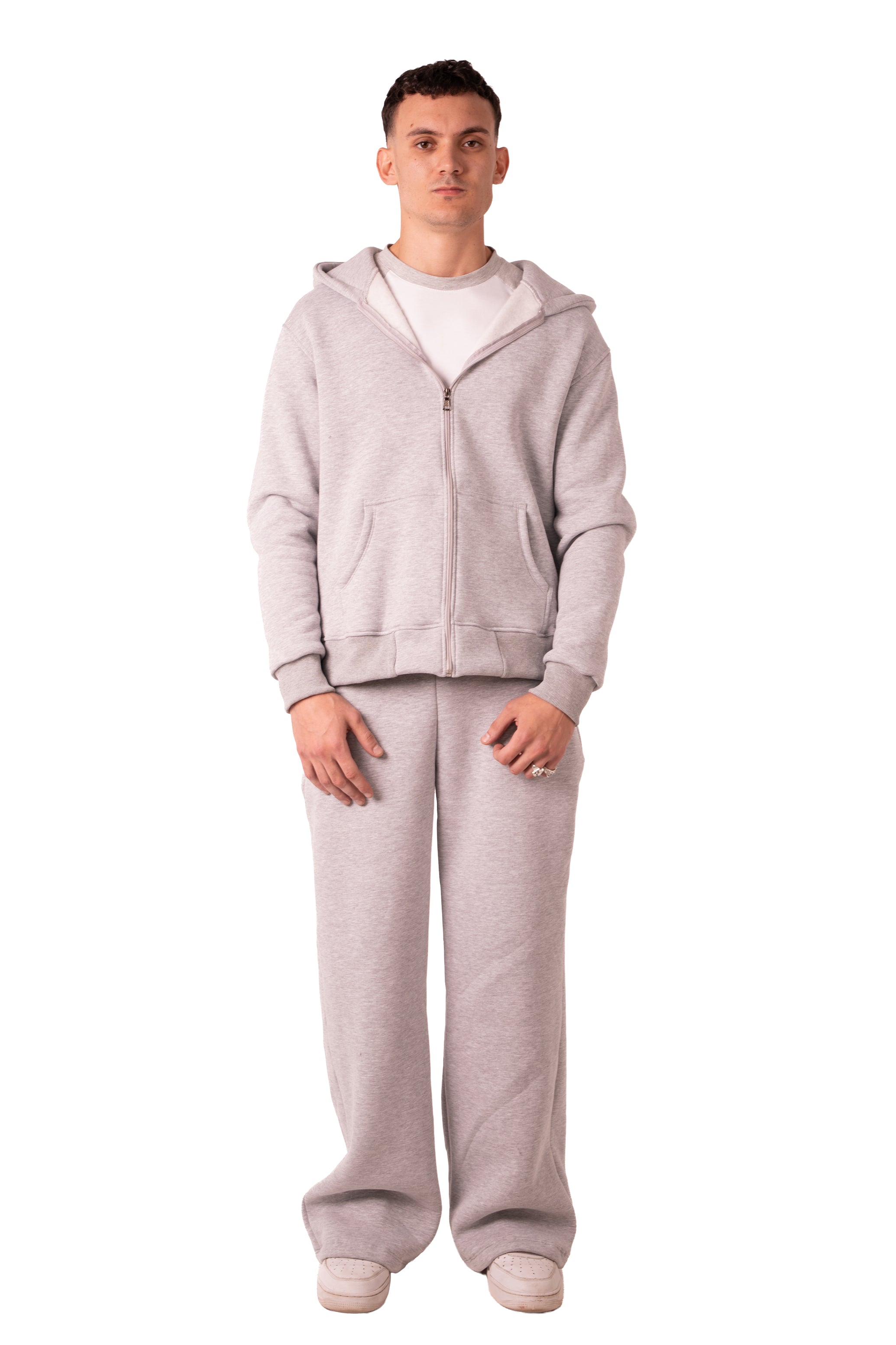 Zip Up Jacket - Light grey